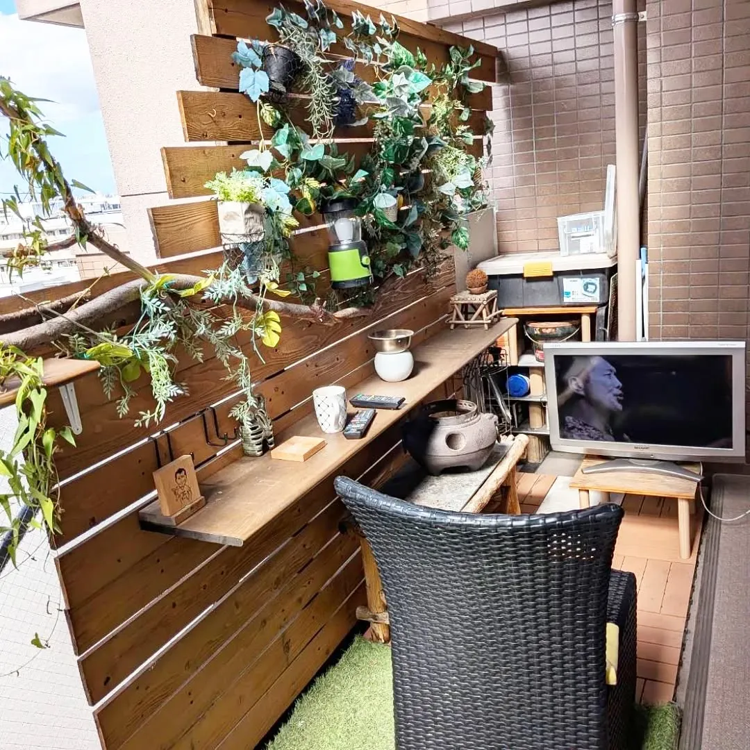 【長住】朝はベランダで☕📺️
