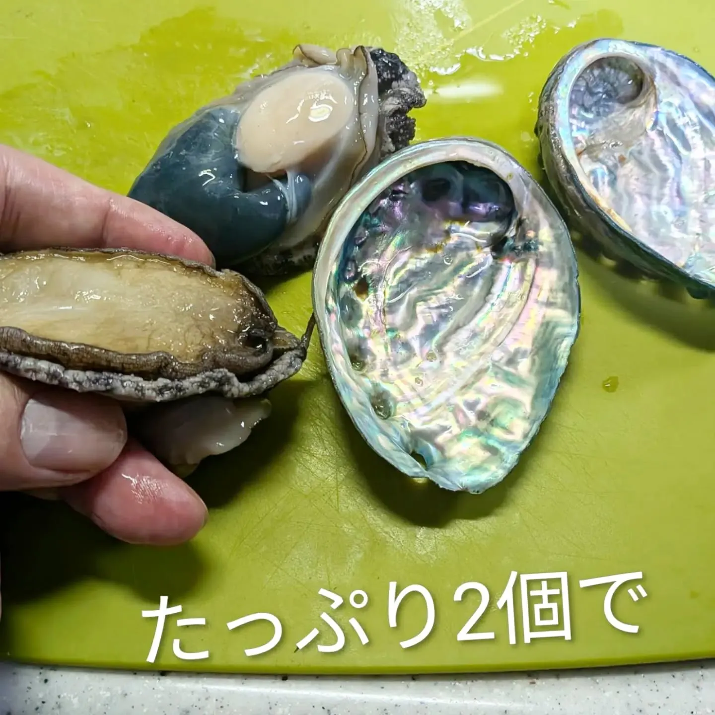 【長住】昨日魚屋さんから 鮑2個分けて頂き今朝は 韓国に行き...